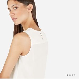 Everlane The Clean Silk Shell in off-white
